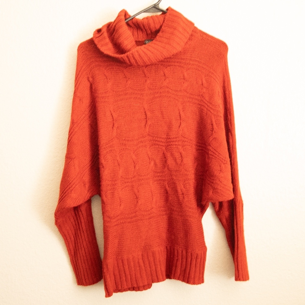 Textured Turtleneck Sweater